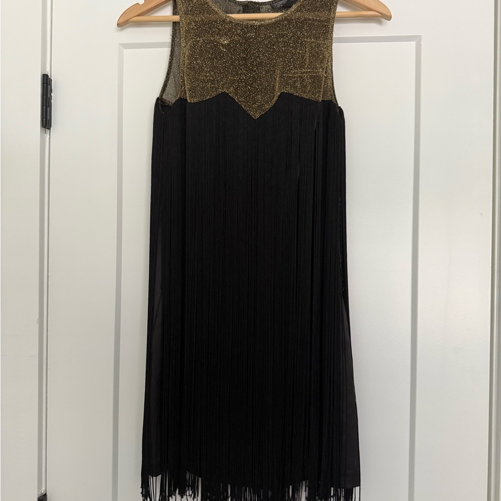 Topshop Black Sleeveless Sheath Mini Dress